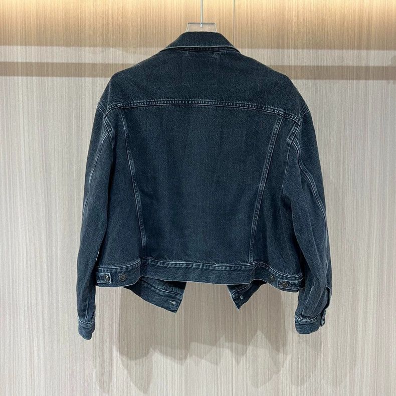 Balenciaga Balenciaga Black Distressed Denim Jacket - dmc Size XXS / US 00 / IT 34 - 2 Thumbnail