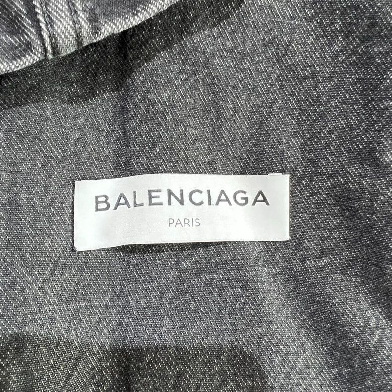 Balenciaga Balenciaga Black Distressed Denim Jacket - dmc Size XXS / US 00 / IT 34 - 6 Thumbnail
