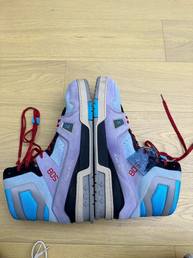 Louis Vuitton Louis Vuitton LV Trainer High Top Sneakers - dmc Size US 12 / EU 45 - 4 Thumbnail