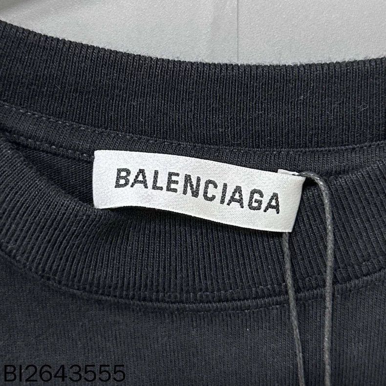 Balenciaga Balenciaga Black Embroidered GW Tee - dmc Size US S / EU 44-46 / 1 - 5 Thumbnail