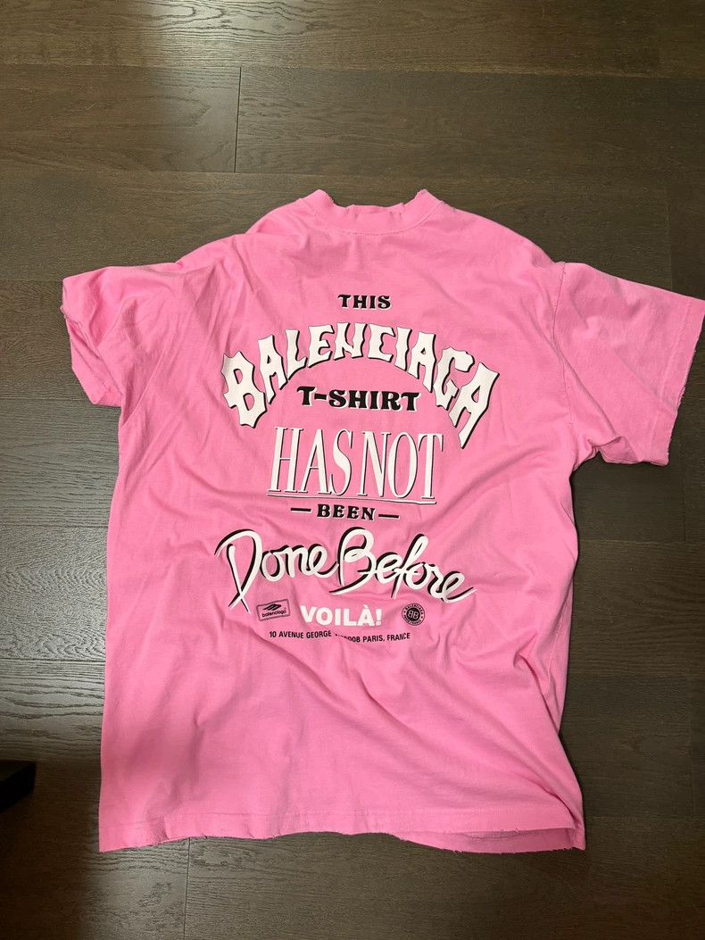 Balenciaga Balenciaga Pink Foam Letter T-Shirt - dmc Size US S / EU 44-46 / 1 - 2 Thumbnail