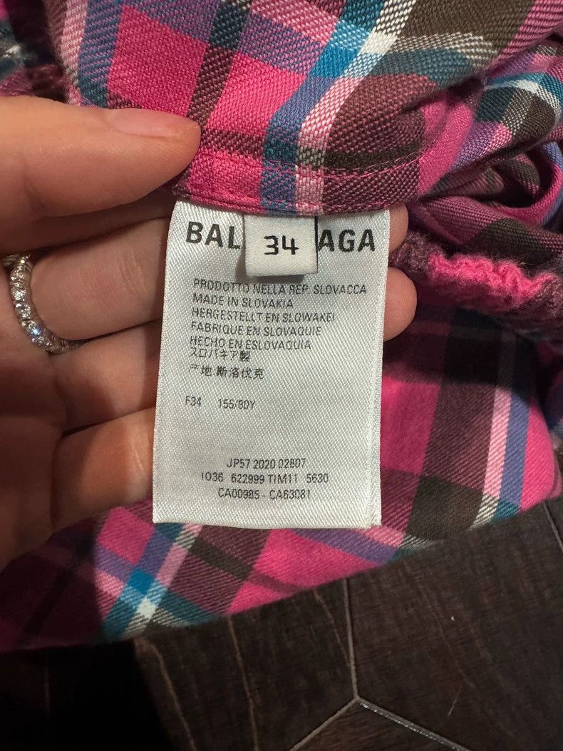 Balenciaga Balenciaga Pink Brown Plaid Jacket - dmc Size US XS / EU 42 / 0 - 5 Thumbnail