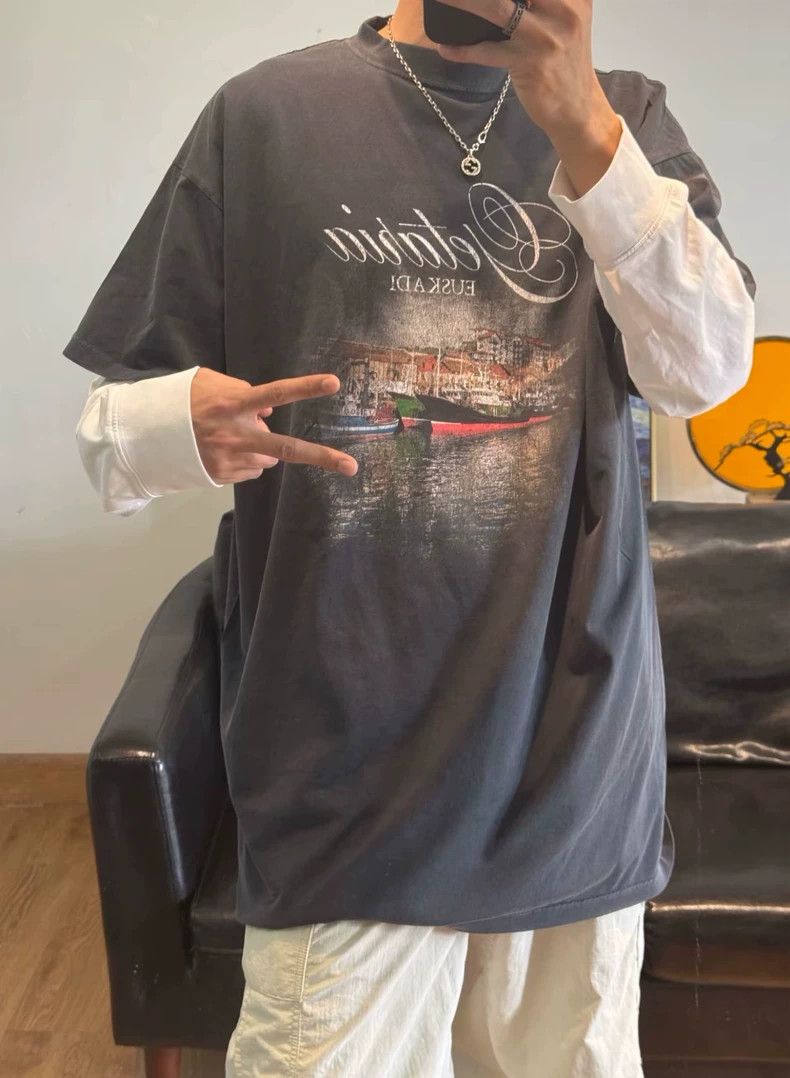 Balenciaga Balenciaga 25SS Distressed Sailing Tee - dmc Size US S / EU 44-46 / 1 - 5 Thumbnail