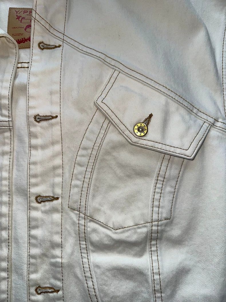 Y/Project Y/Project Asymmetric White Denim Jacket - dmc Size US M / EU 48-50 / 2 - 6 Thumbnail