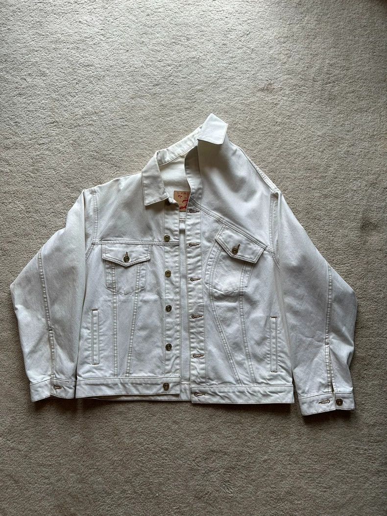 Y/Project Y/Project Asymmetric White Denim Jacket - dmc Size US M / EU 48-50 / 2 - 3 Thumbnail