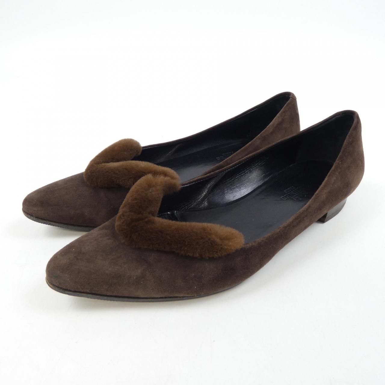 Hermes Hermes Hermes Flat Shoes Fur Shoes Natural Material Shoes DUTY FREE for USA Size ONE SIZE - 3 Thumbnail