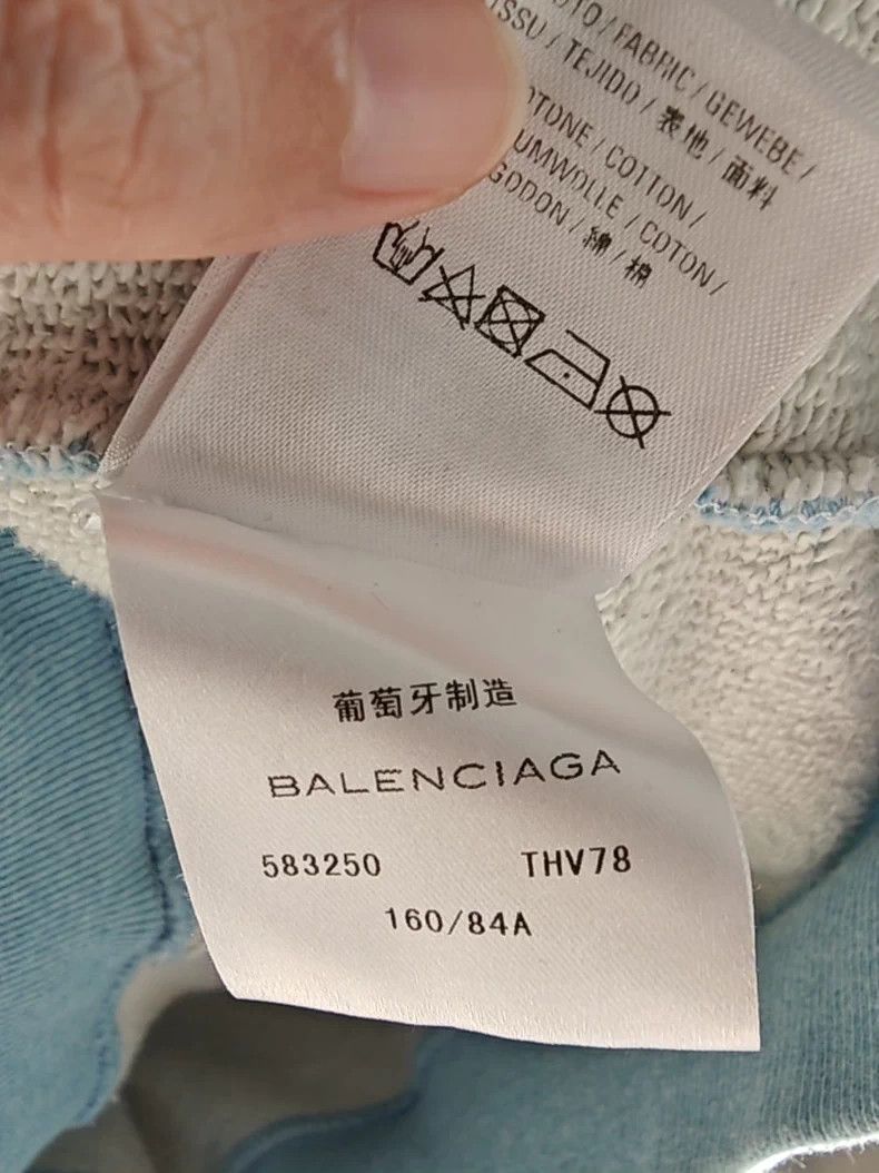 Balenciaga Balenciaga Blue BB Print Sweatshirt - dmc Size US S / EU 44-46 / 1 - 5 Thumbnail