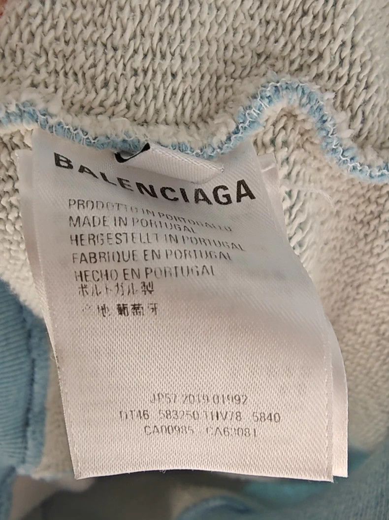Balenciaga Balenciaga Blue BB Print Sweatshirt - dmc Size US S / EU 44-46 / 1 - 4 Thumbnail