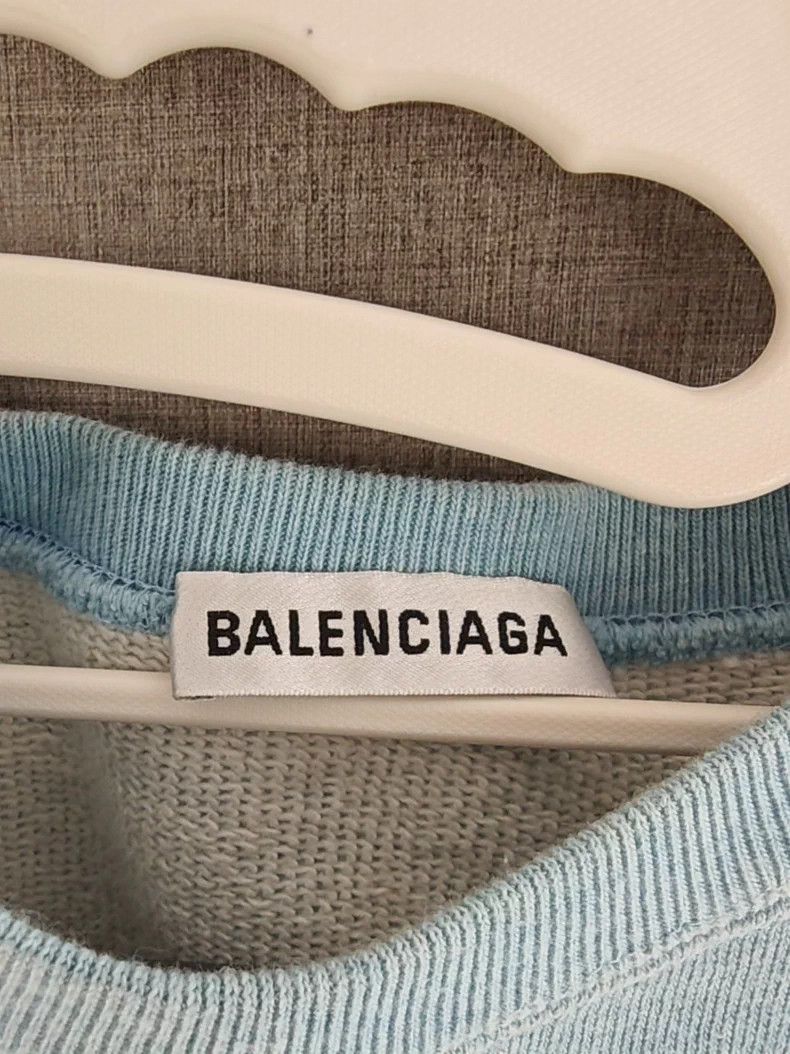 Balenciaga Balenciaga Blue BB Print Sweatshirt - dmc Size US S / EU 44-46 / 1 - 2 Thumbnail