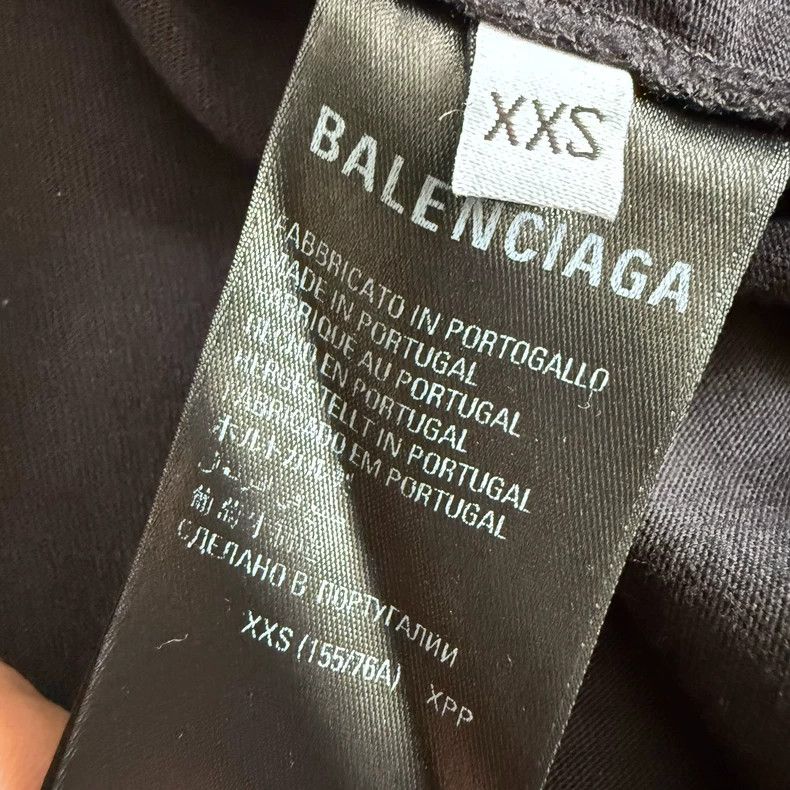 Balenciaga Balenciaga Black Distressed Logo T-Shirt - dmc Size US XXS / EU 40 - 4 Thumbnail