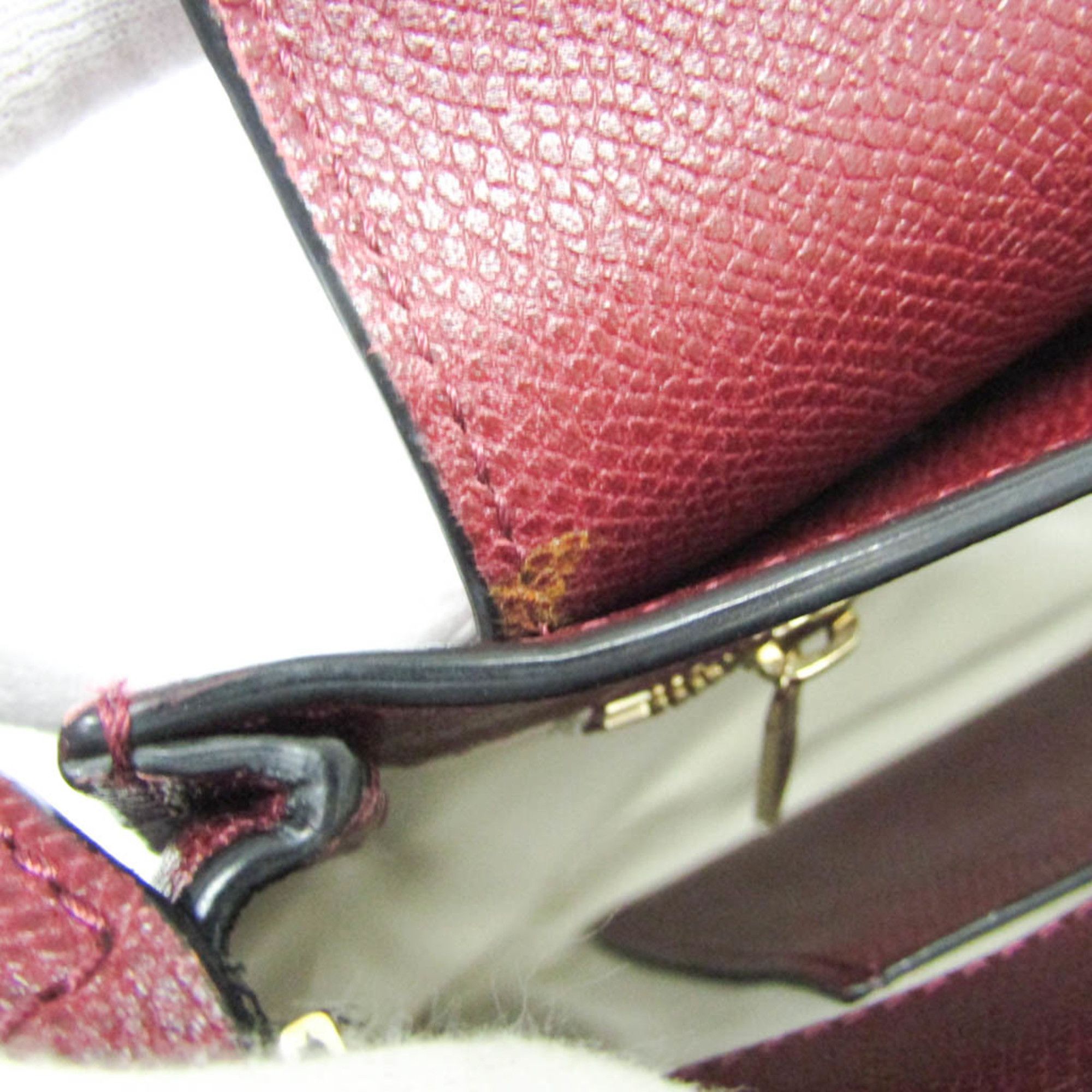 Valextra Valextra Crossbody Women's Leather Shoulder Bag Bordeaux Size ONE SIZE - 13 Thumbnail