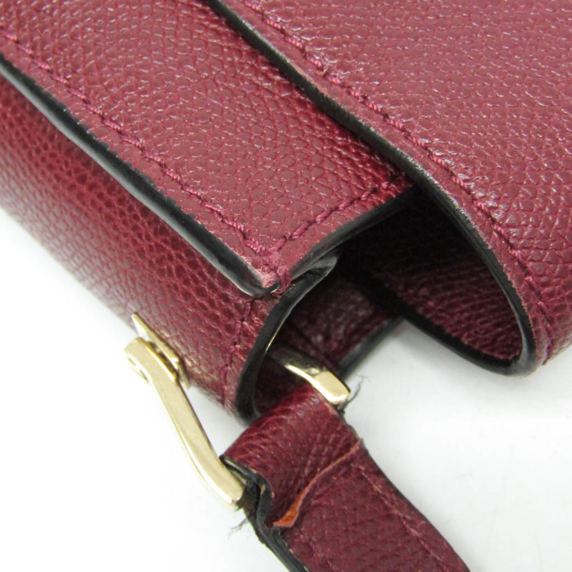 Valextra Valextra Crossbody Women's Leather Shoulder Bag Bordeaux Size ONE SIZE - 7 Thumbnail