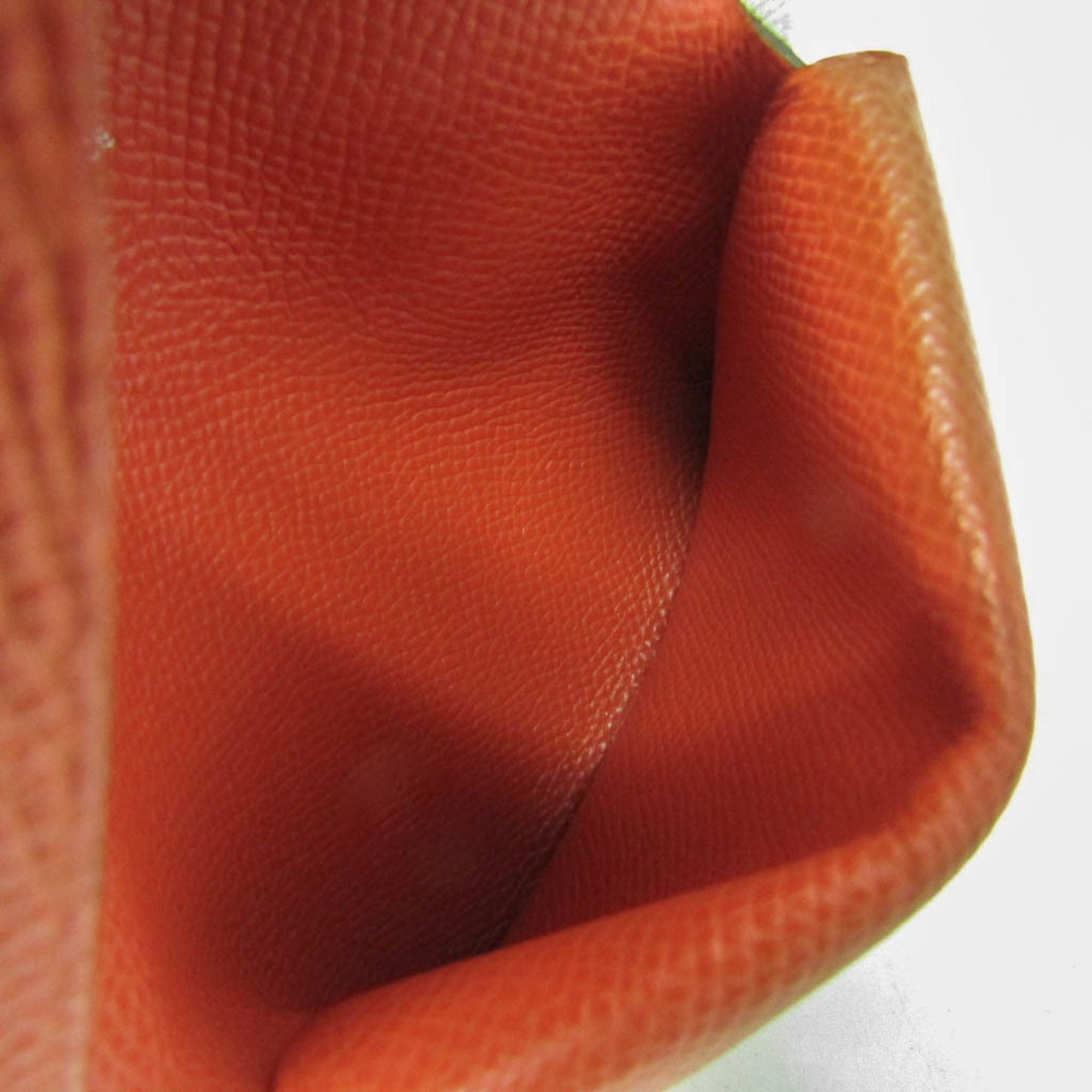 Hermes Hermes Calvi Duo Epsom Leather Card Case Orange Size ONE SIZE - 10 Thumbnail