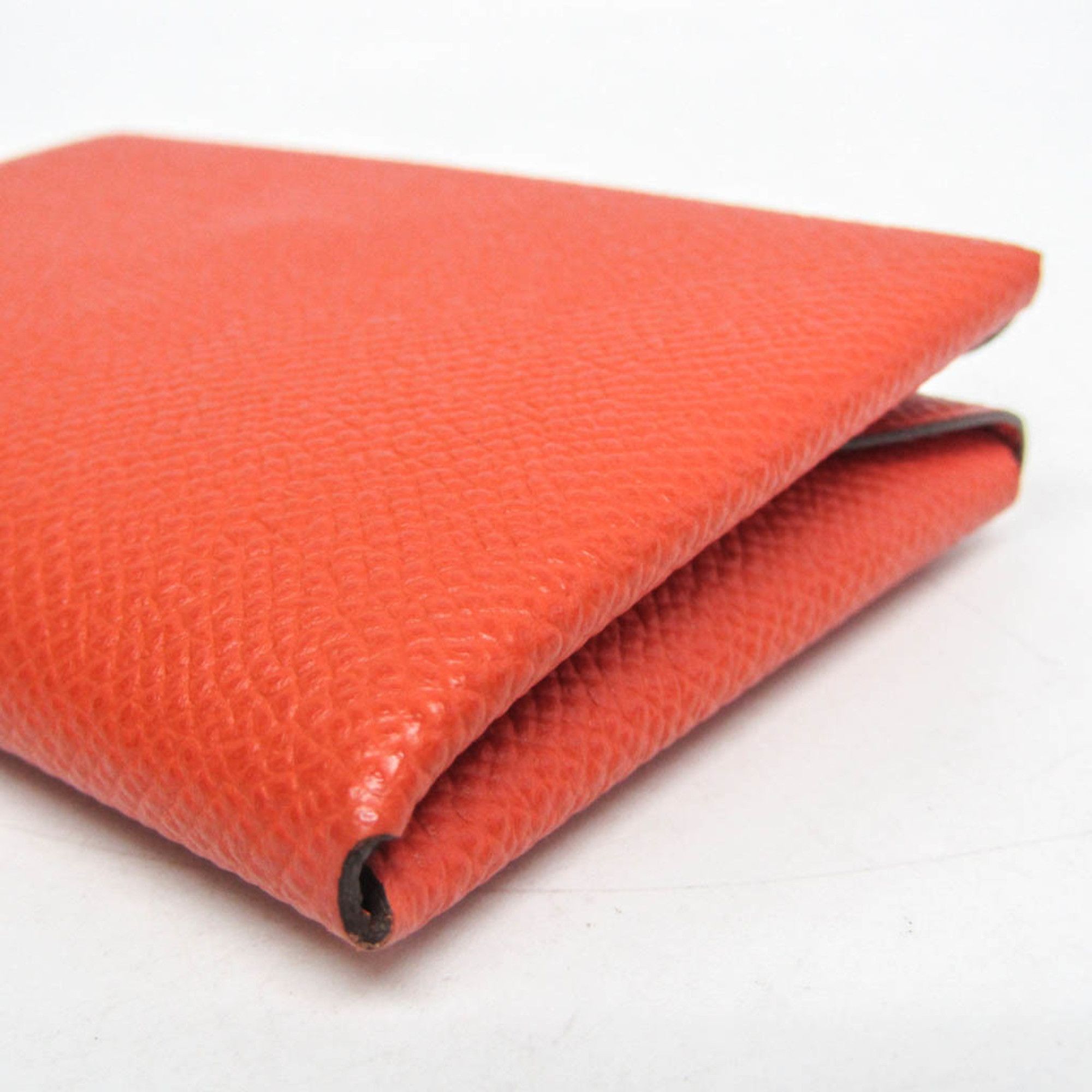 Hermes Hermes Calvi Duo Epsom Leather Card Case Orange Size ONE SIZE - 7 Thumbnail