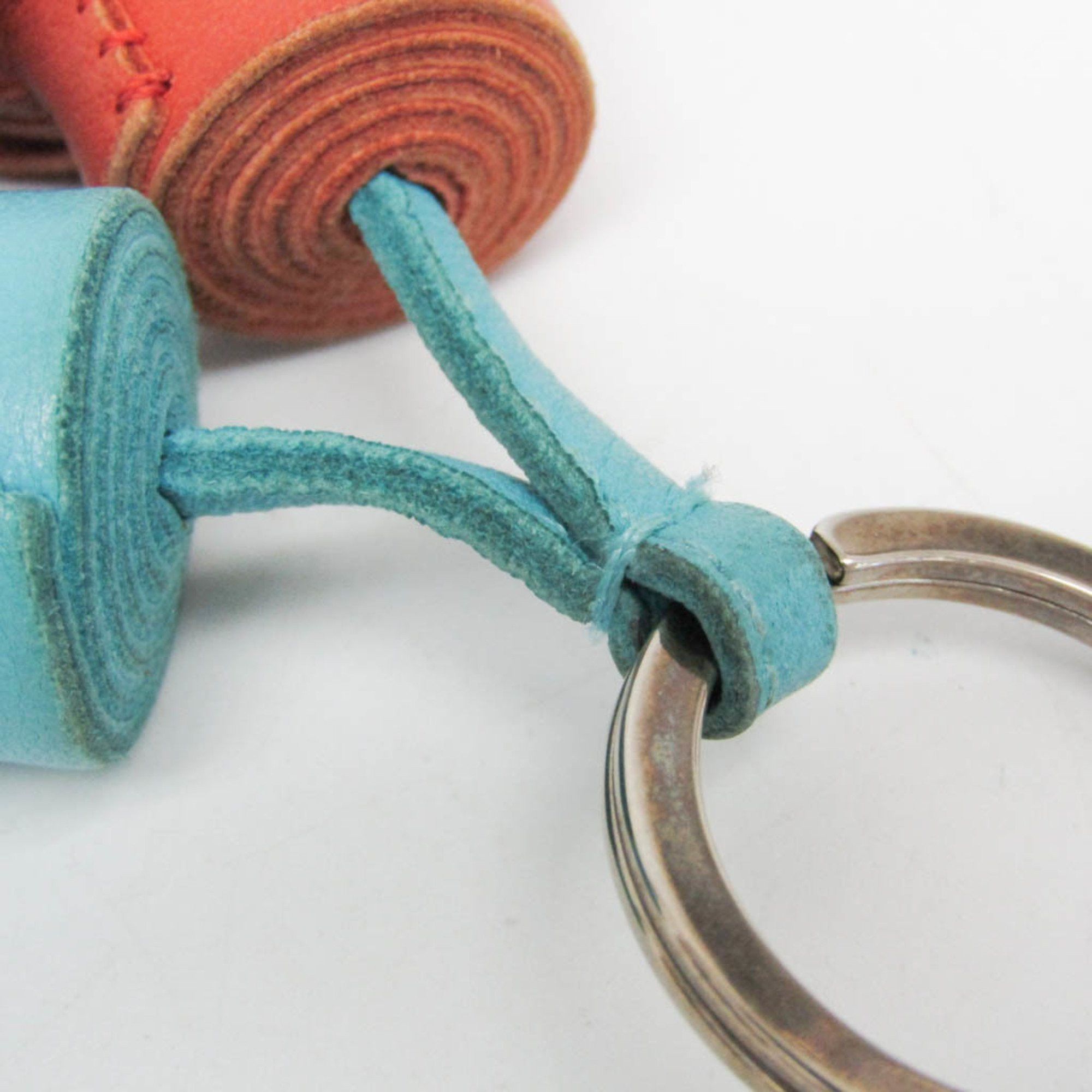 Hermes Hermes Carmen Uno Dos Keyring (Light Blue,Orange) Size ONE SIZE - 4 Thumbnail