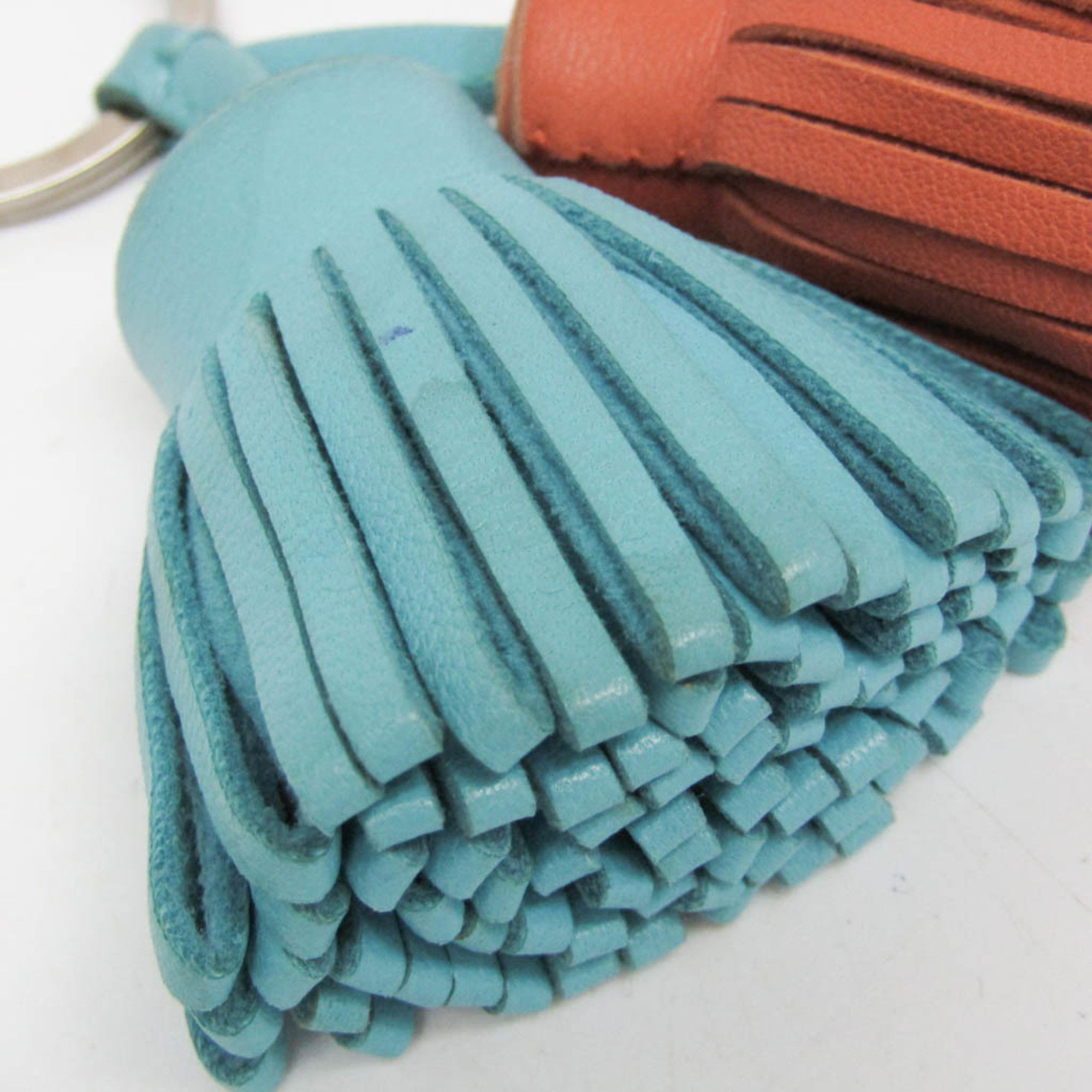 Hermes Hermes Carmen Uno Dos Keyring (Light Blue,Orange) Size ONE SIZE - 3 Thumbnail