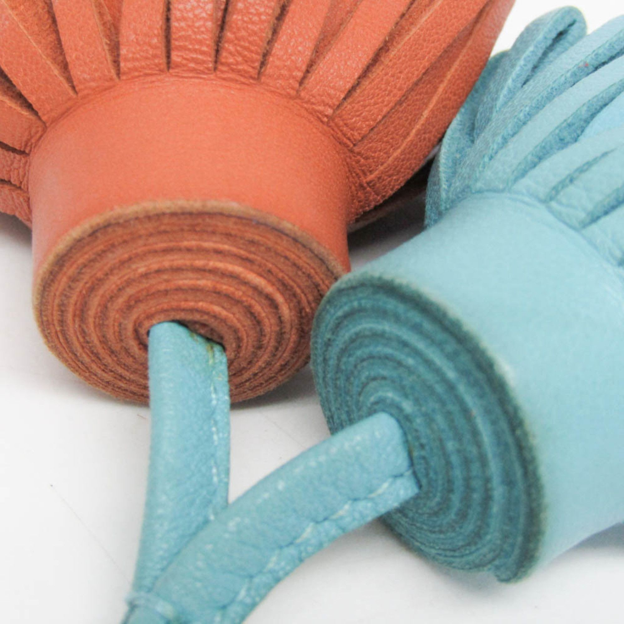 Hermes Hermes Carmen Uno Dos Keyring (Light Blue,Orange) Size ONE SIZE - 5 Thumbnail