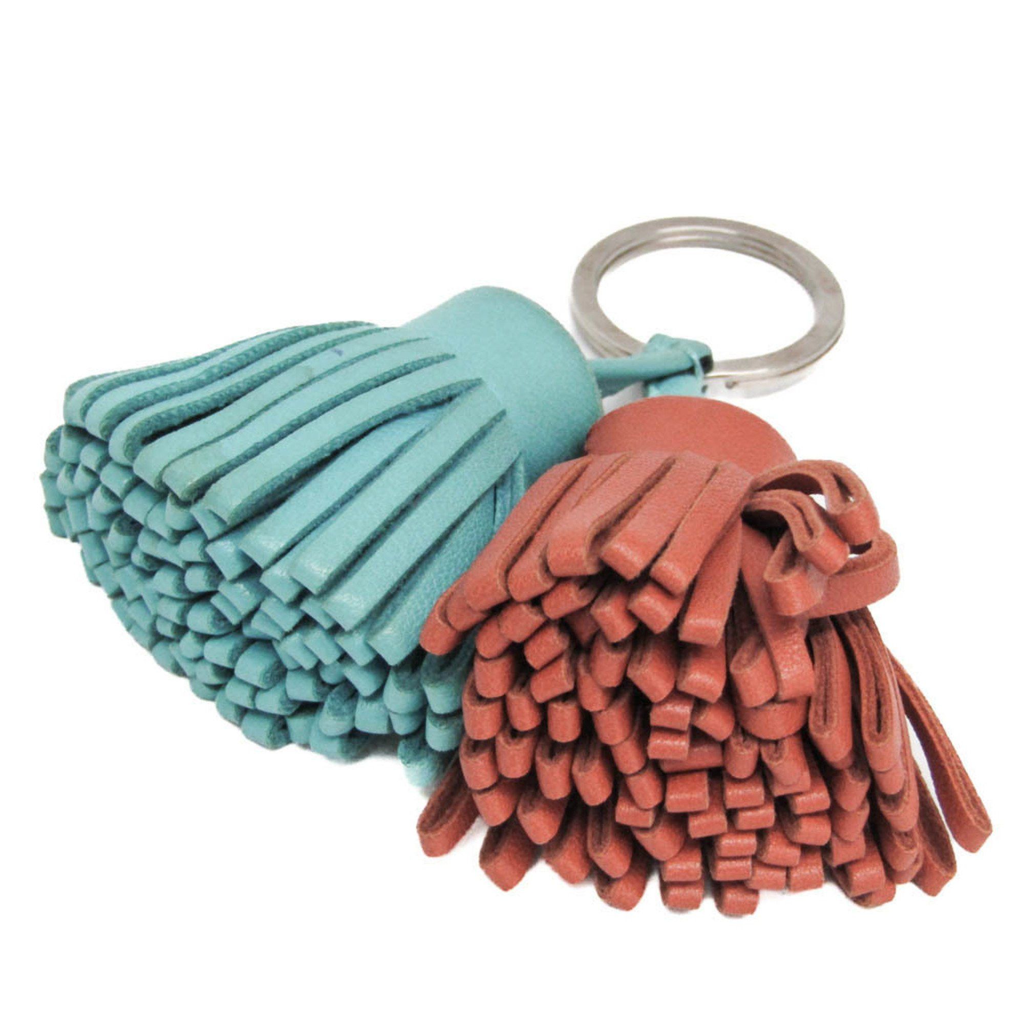 Hermes Hermes Carmen Uno Dos Keyring (Light Blue,Orange) Size ONE SIZE - 2 Thumbnail