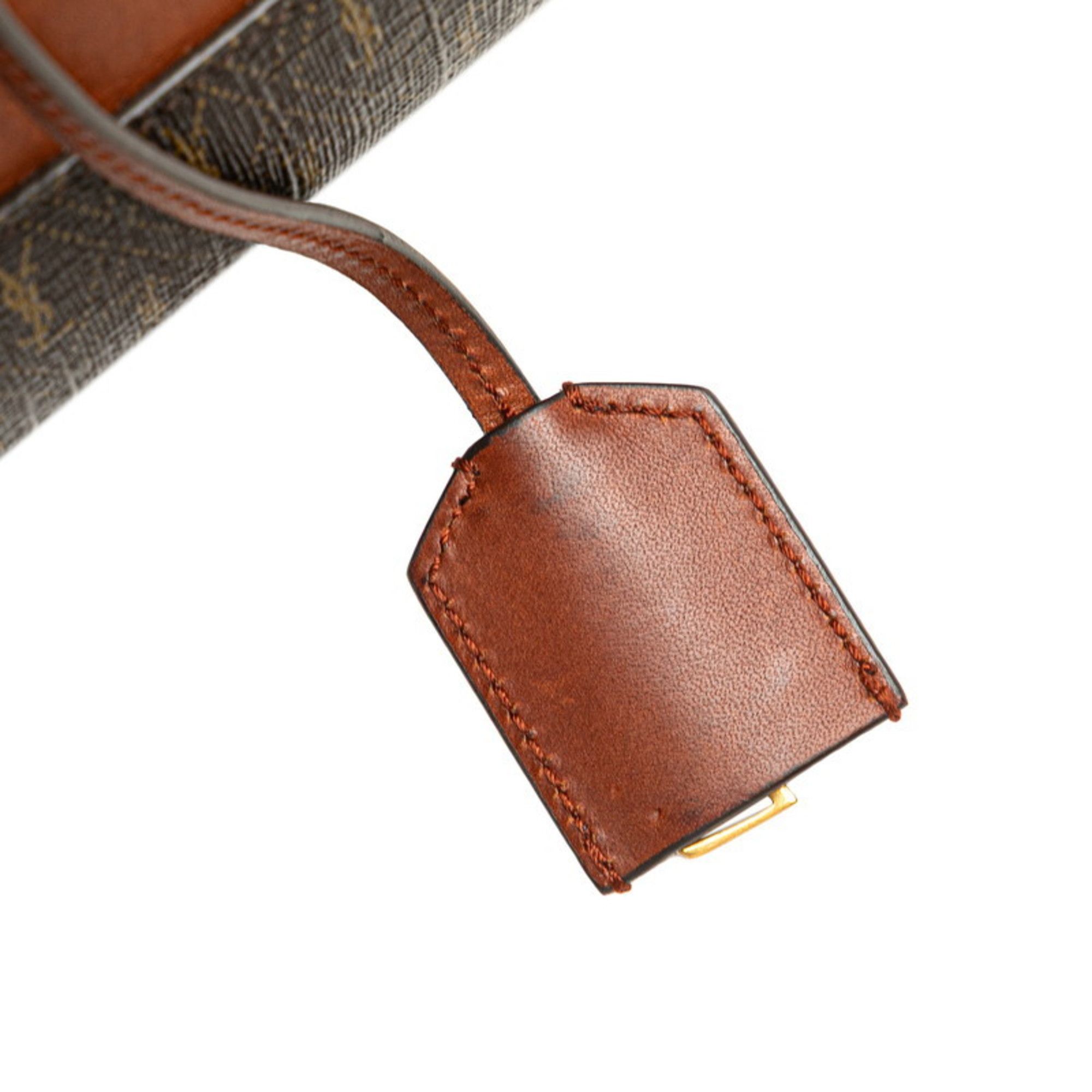 Saint Laurent Paris Saint Laurent Le Monogram Toy Shopping Tote/Shoulder Bag, 2-Way, 600307, Brown Leather, Women's, SAINT LAURENT Size ONE SIZE - 9 Thumbnail