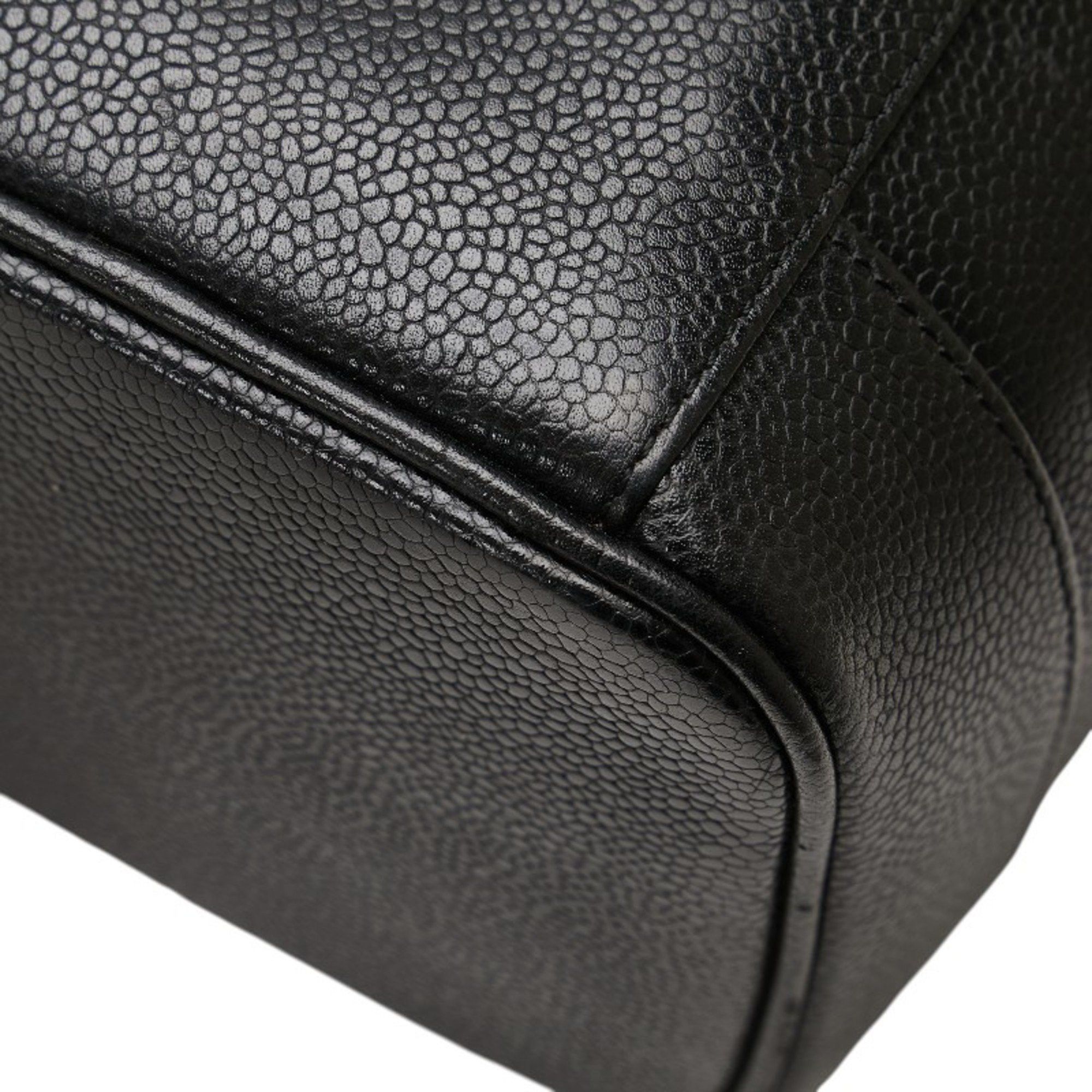 Chanel Chanel Coco Mark Vanity Bag, Makeup Pouch, Black Caviar Skin, Women's, CHANEL Size ONE SIZE - 6 Thumbnail