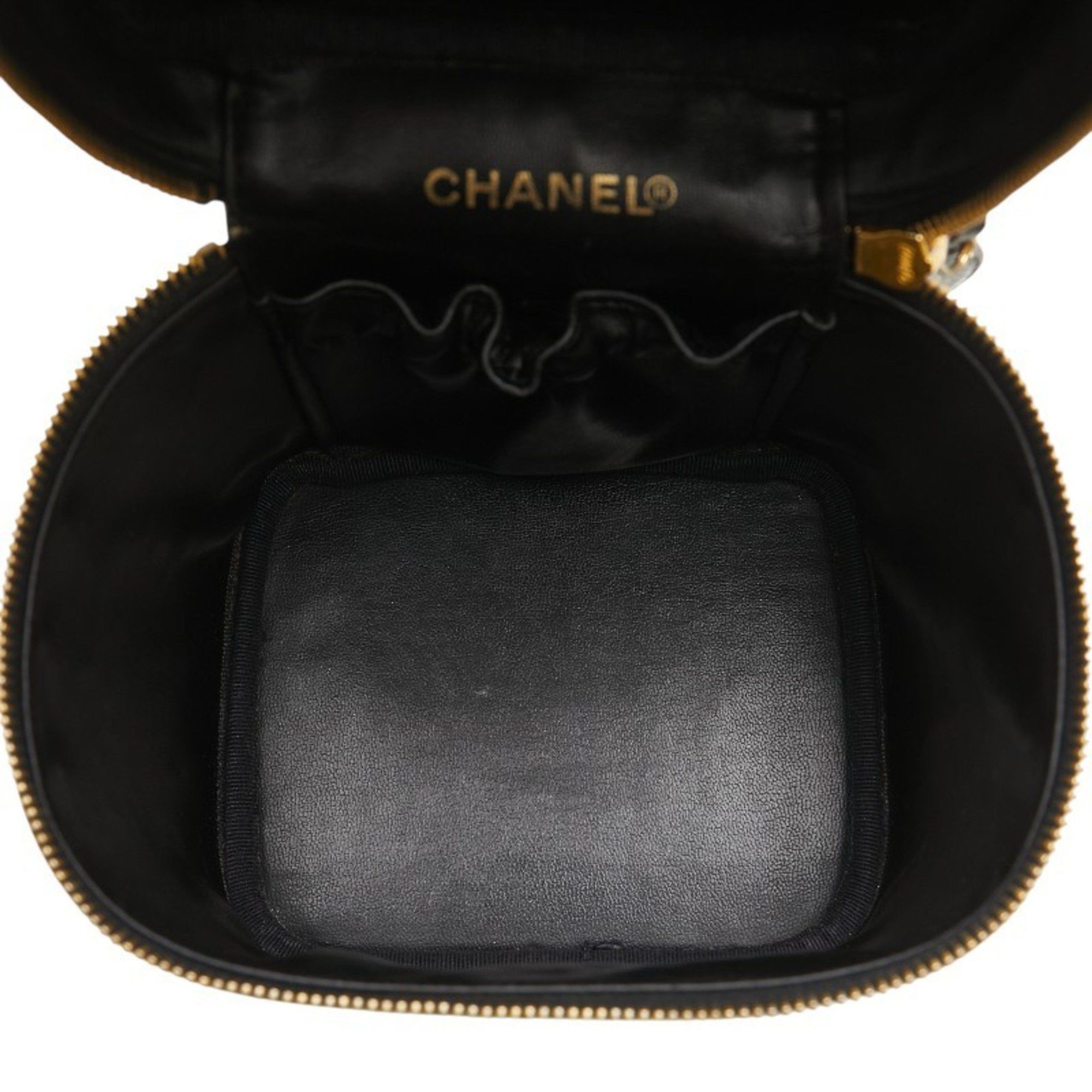 Chanel Chanel Coco Mark Vanity Bag, Makeup Pouch, Black Caviar Skin, Women's, CHANEL Size ONE SIZE - 10 Thumbnail