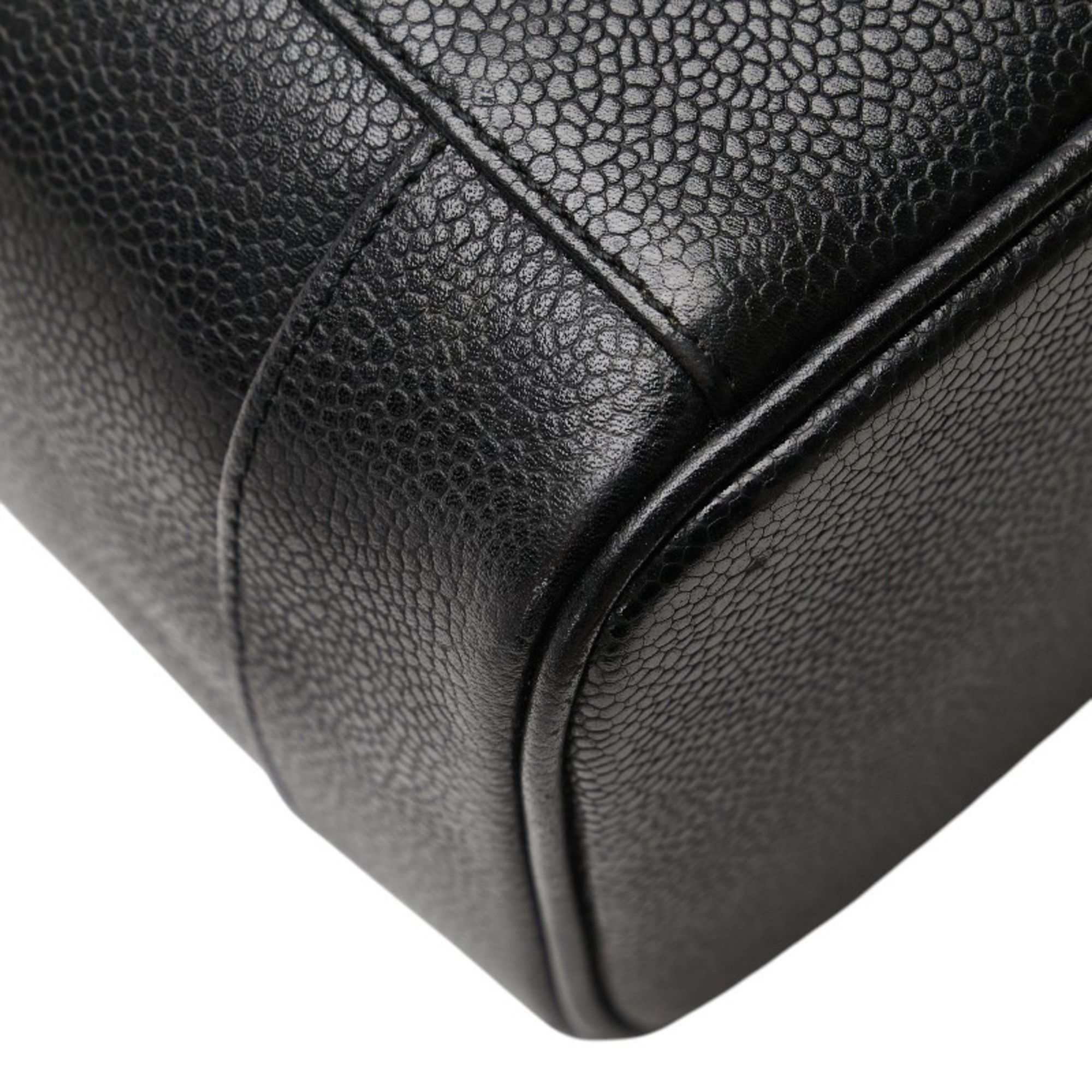 Chanel Chanel Coco Mark Vanity Bag, Makeup Pouch, Black Caviar Skin, Women's, CHANEL Size ONE SIZE - 7 Thumbnail