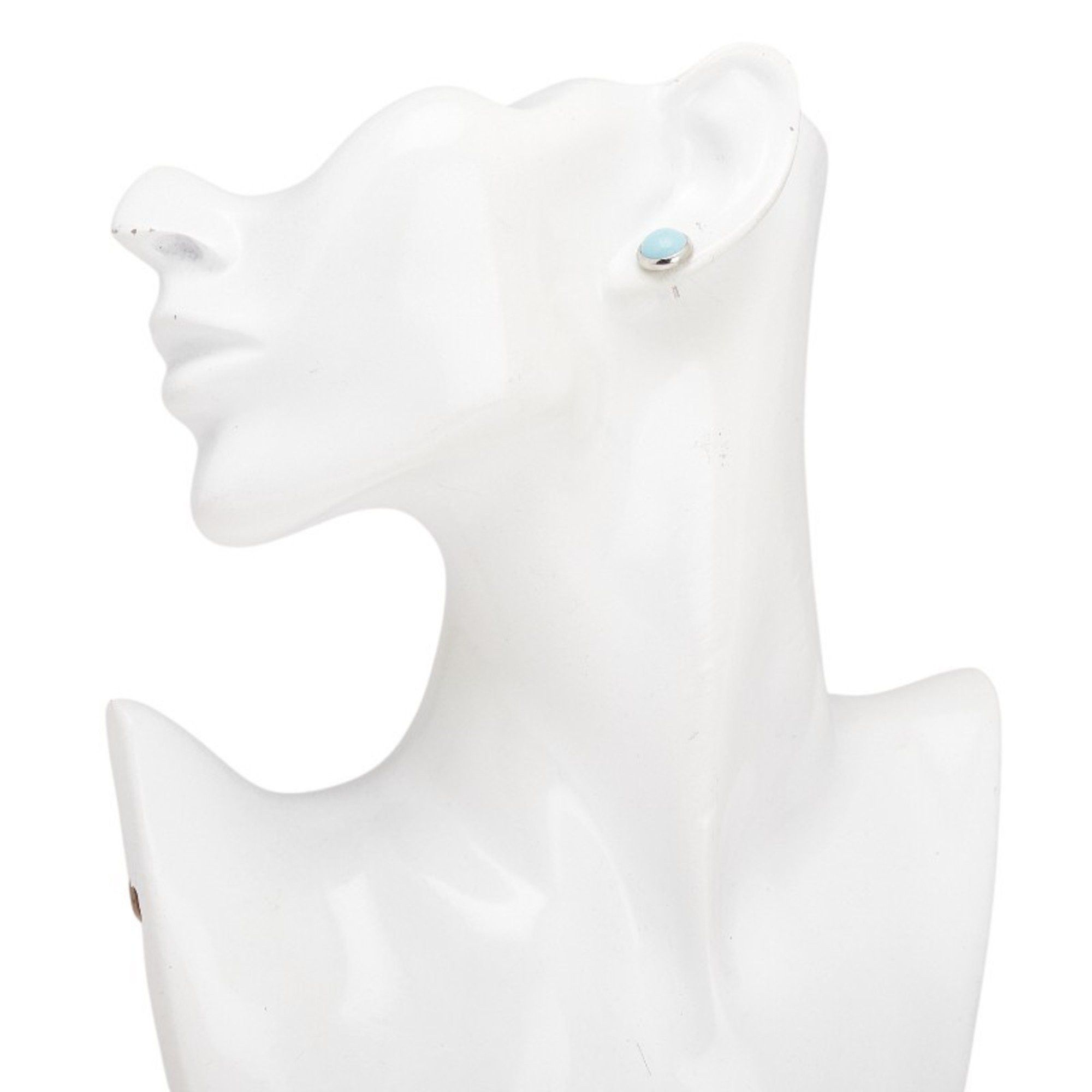 Hermes Hermes Eclipse Earrings in Silver and Light Blue Metal for Women Size ONE SIZE - 5 Thumbnail