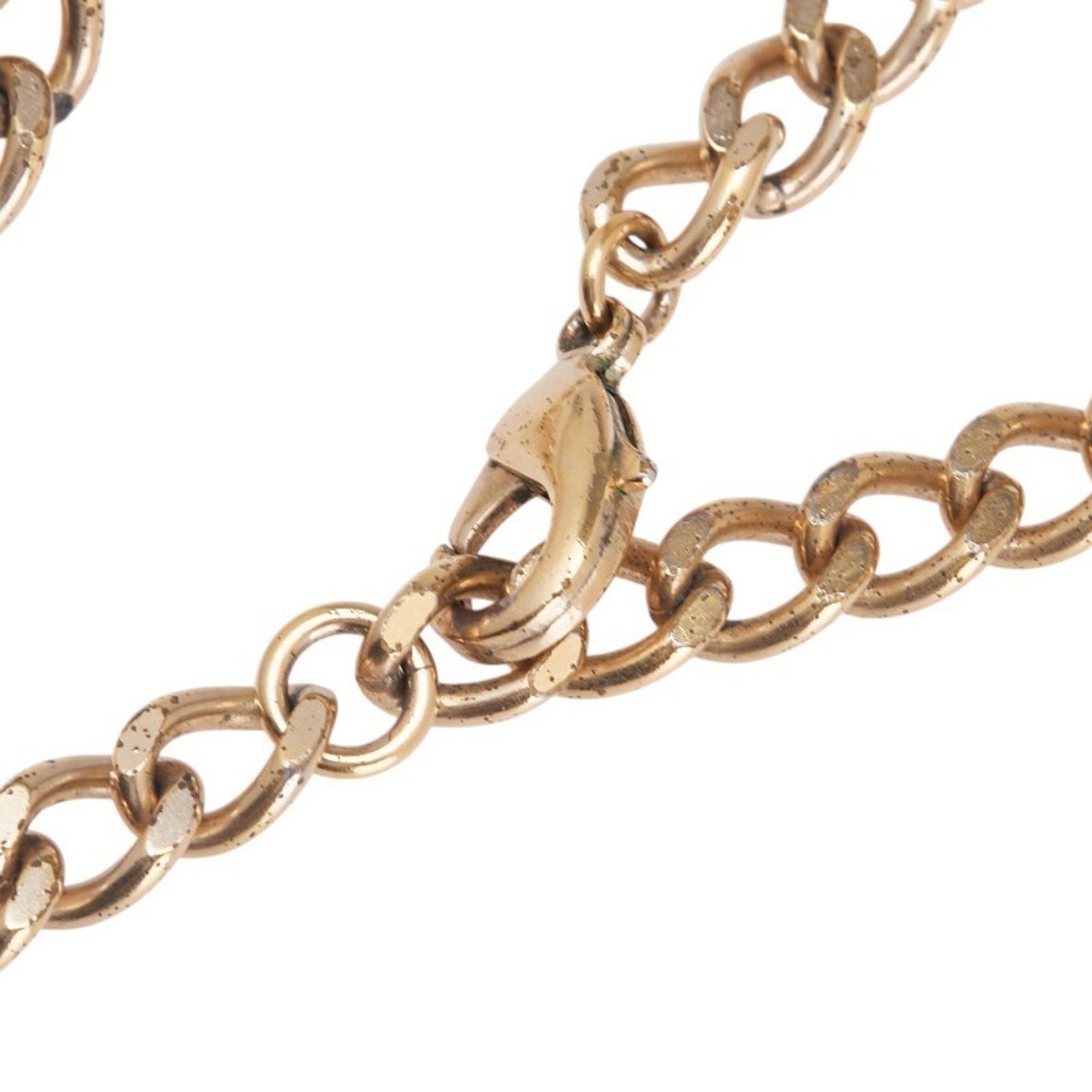 Chanel Chanel Coco Mark Cadena Padlock Motif Chain Necklace, Gold Plated, Women's Size ONE SIZE - 5 Thumbnail