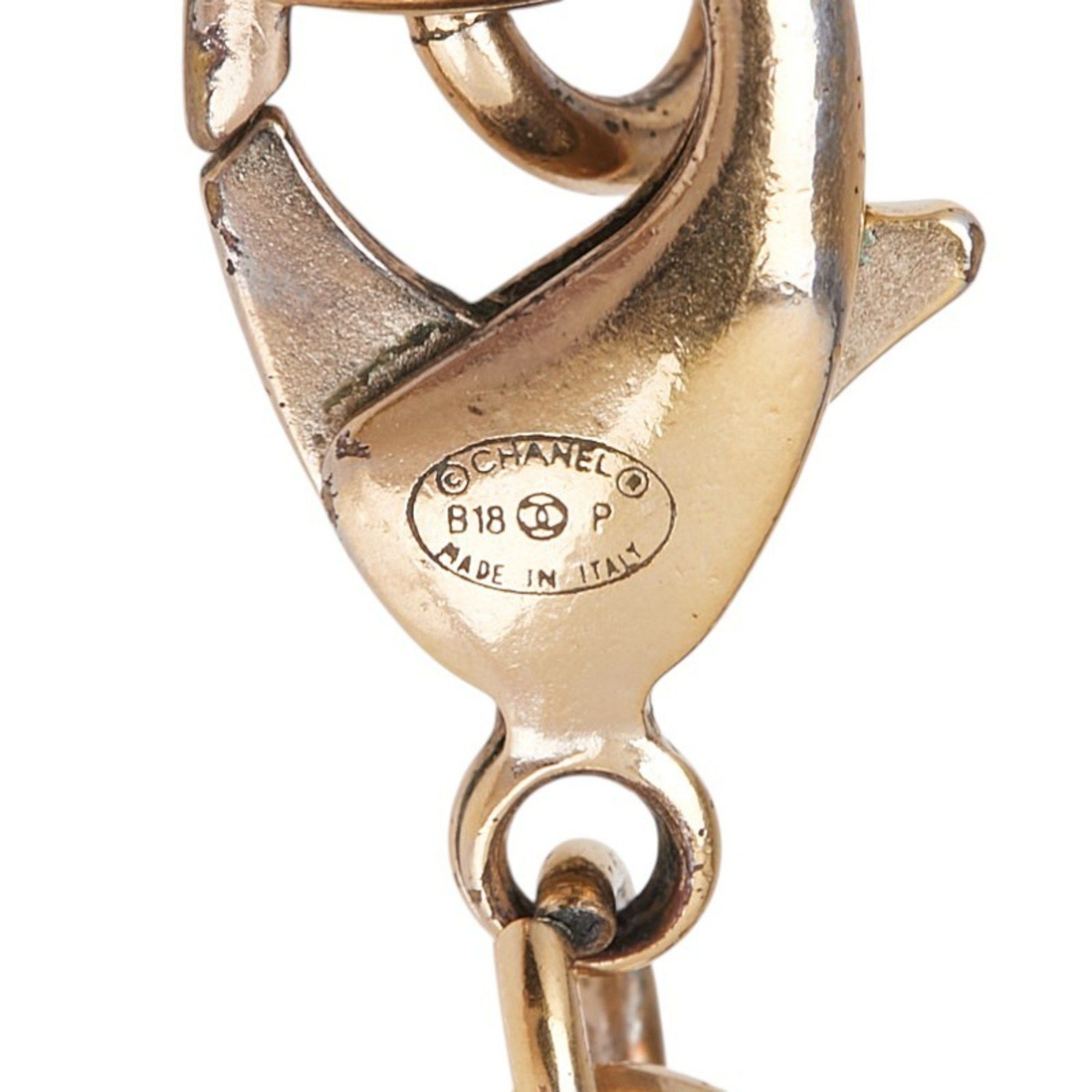 Chanel Chanel Coco Mark Cadena Padlock Motif Chain Necklace, Gold Plated, Women's Size ONE SIZE - 7 Thumbnail