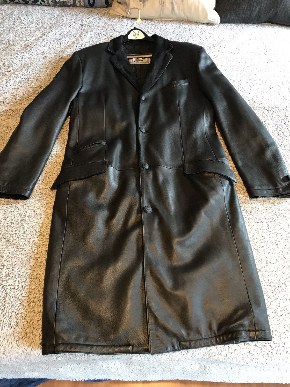Gianni × Versace Gianni Versace leather trench coat | Grailed