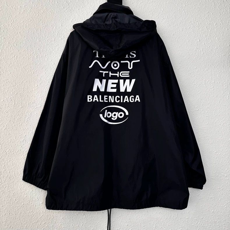 Balenciaga Balenciaga Logo Coach Jacket Raincoat - dmc Size US XS / EU 42 / 0 - 2 Thumbnail
