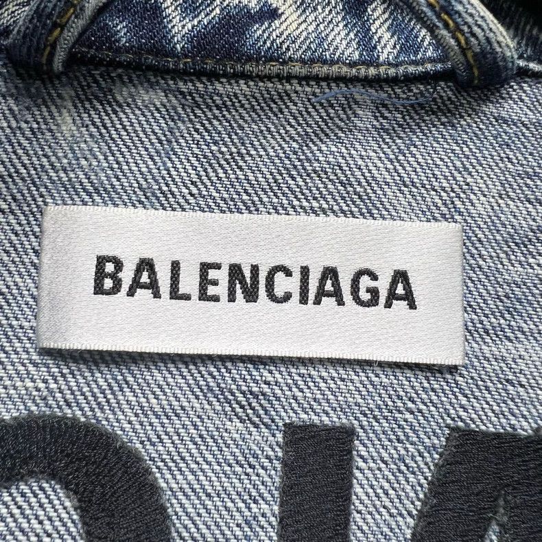 Balenciaga Balenciaga Marble Denim Jacket - dmc Size US M / EU 48-50 / 2 - 3 Thumbnail