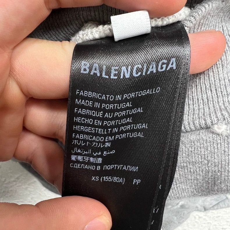 Balenciaga Balenciaga SS24 Logo Print Gray Hoodie - dmc Size US XS / EU 42 / 0 - 4 Thumbnail