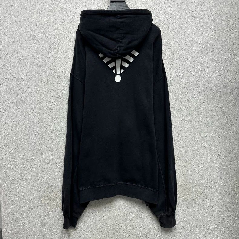 Balenciaga Balenciaga Arrow Wifi Print Hoodie - dmc Size US L / EU 52-54 / 3 - 2 Thumbnail