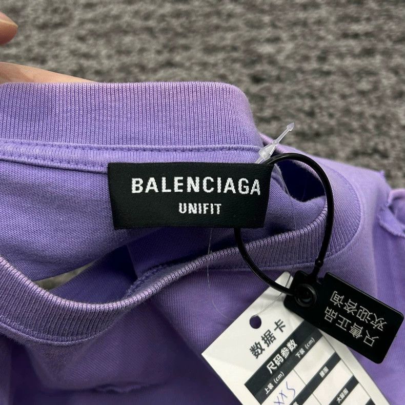 Balenciaga Balenciaga Distressed Logo Short Sleeve Tee - dmc Size US XXS / EU 40 - 4 Thumbnail