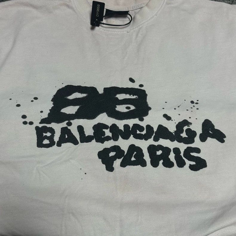 Balenciaga Balenciaga Graffiti Logo Pink Tee - dmc Size US XS / EU 42 / 0 - 5 Thumbnail