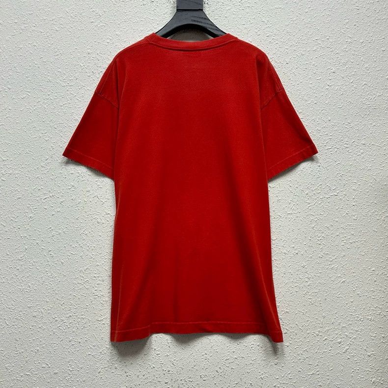 Balenciaga Balenciaga Red Portrait Short Sleeve Tee - dmc Size US M / EU 48-50 / 2 - 2 Thumbnail