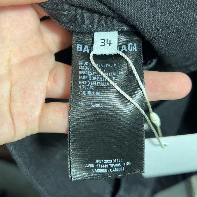 Balenciaga Balenciaga Crystal Logo Denim Jacket - dmc Size US XS / EU 42 / 0 - 4 Thumbnail