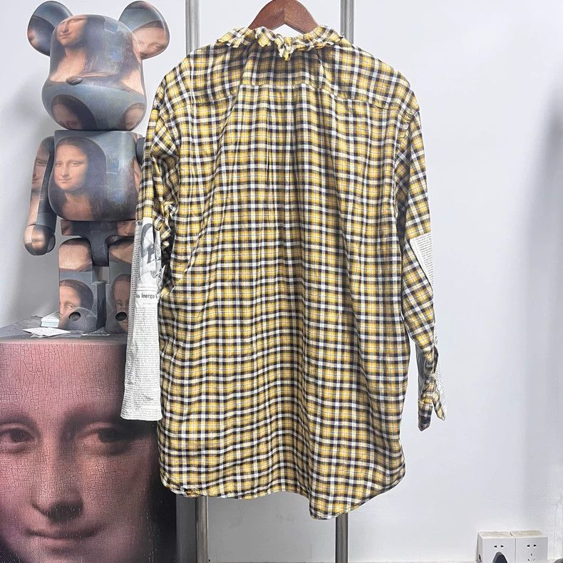 Balenciaga Balenciaga Newspaper Check Shirt J2301 - dmc Size US XS / EU 42 / 0 - 2 Thumbnail
