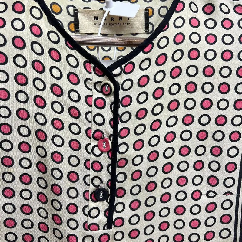 Marni MARNI Colorful Silk Women’s Dress 0089 Size L / US 10 / IT 46 - 3 Thumbnail
