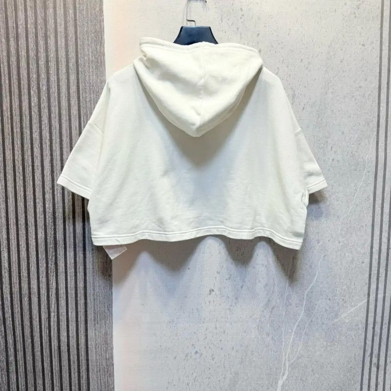 Marni Marni Spring Autumn White Cotton Embroidered Hoodie 0089 Size L / US 10 / IT 46 - 2 Thumbnail