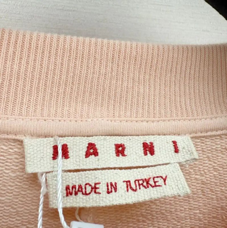 Marni MARNI Beige Cotton Long Sleeve Sweatshirt 0089 Size S / US 4 / IT 40 - 2 Thumbnail