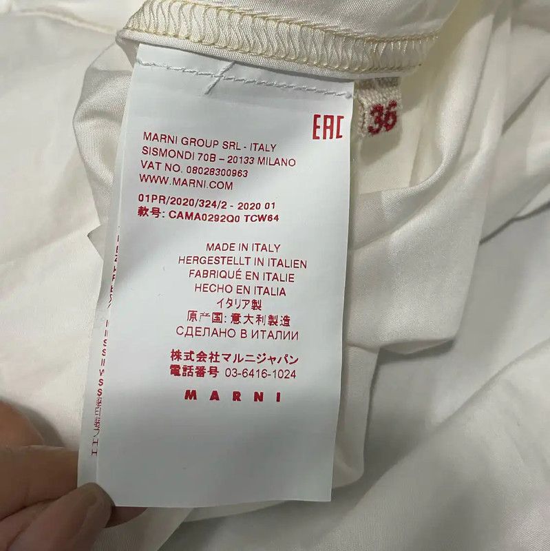 Marni Marni White Cotton Dress for Women 0089 Size ONE SIZE - 6 Thumbnail