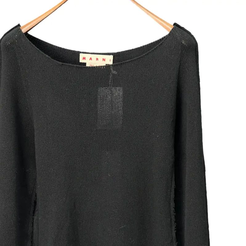 Marni Marni Black Cashmere Long Sleeve Dress 0089 Size S / US 4 / IT 40 - 3 Thumbnail