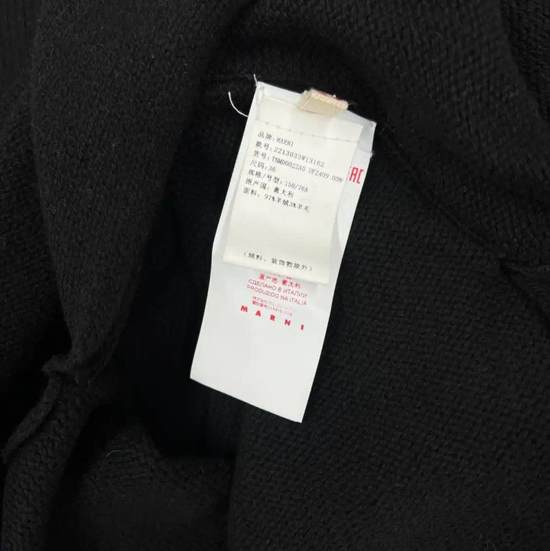 Marni Marni Black Cashmere Long Sleeve Dress 0089 Size S / US 4 / IT 40 - 7 Thumbnail