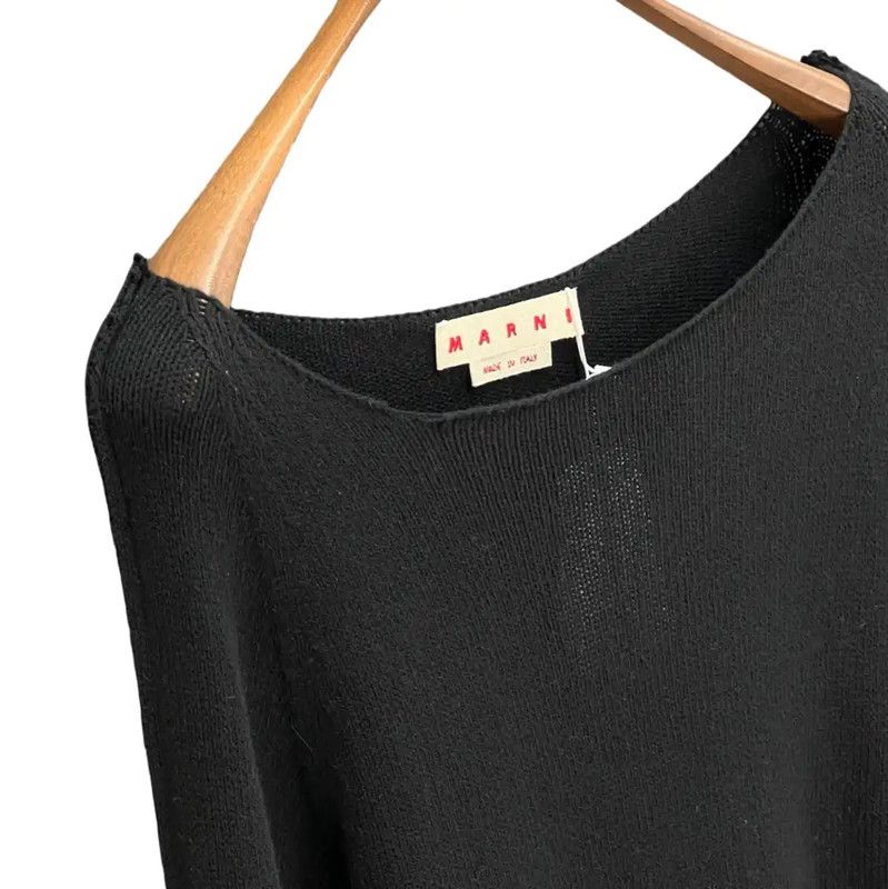 Marni Marni Black Cashmere Long Sleeve Dress 0089 Size S / US 4 / IT 40 - 6 Thumbnail