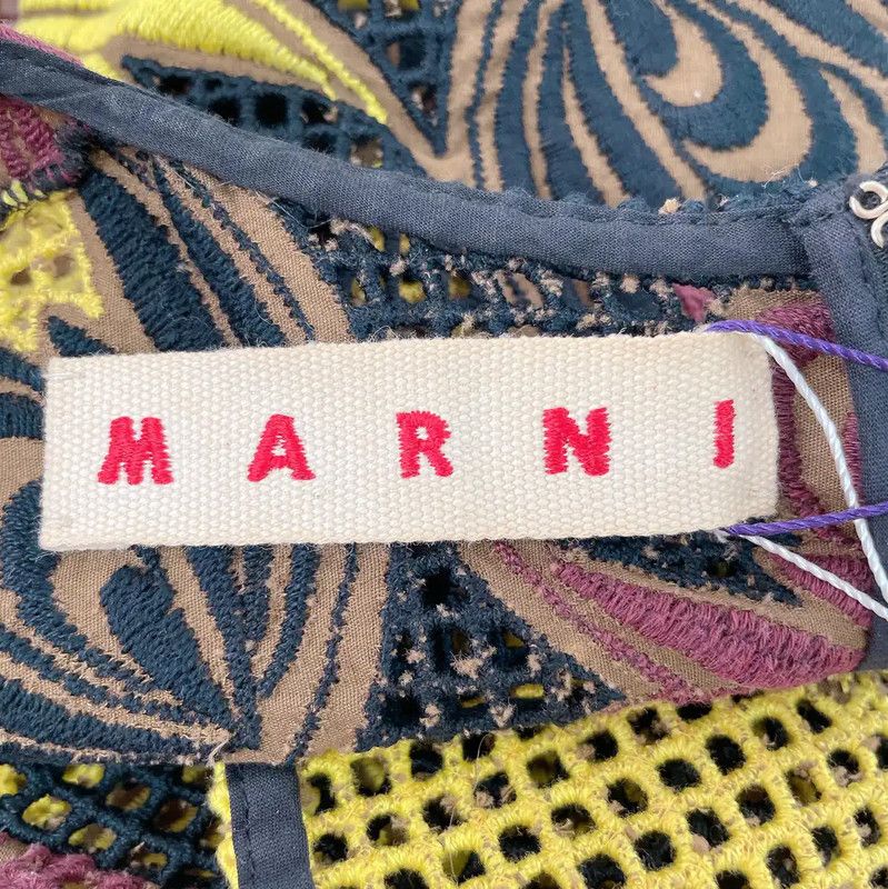 Marni Marni Colorful Short-Sleeve Dress for Women 0089 Size M / US 6-8 / IT 42-44 - 4 Thumbnail
