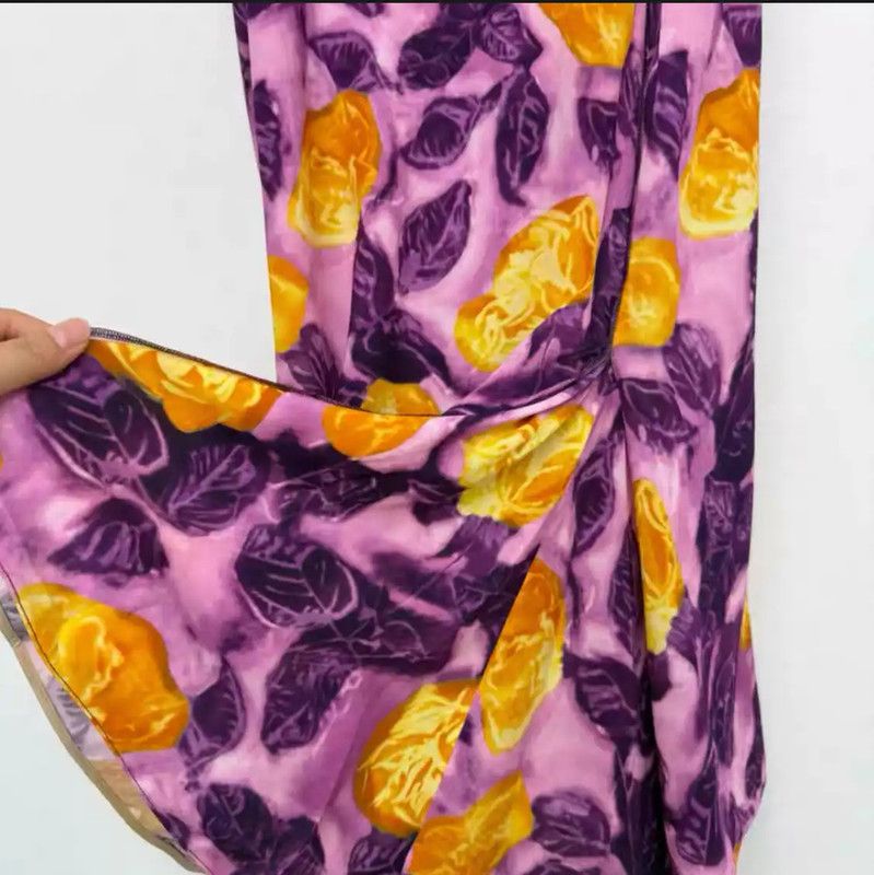 Marni Marni Purple Floral Print Midi Dress 0089 Size S / US 4 / IT 40 - 6 Thumbnail