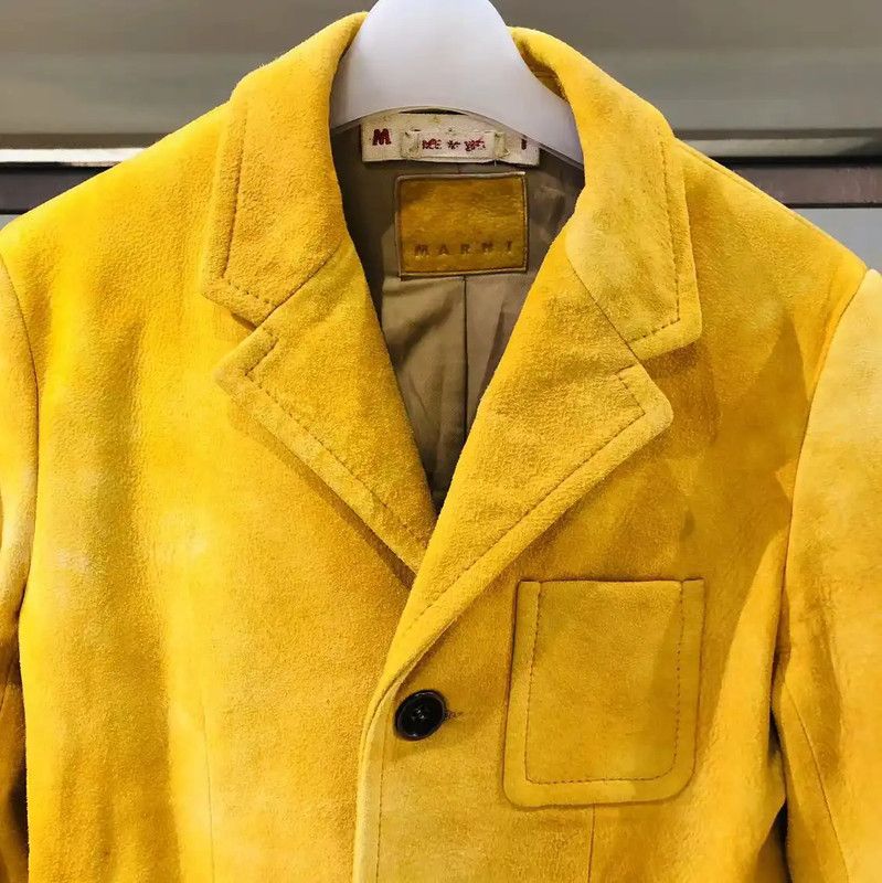 Marni Marni Yellow Shearling Women's Cardigan 0089 Size XS / US 0-2 / IT 36-38 - 4 Thumbnail
