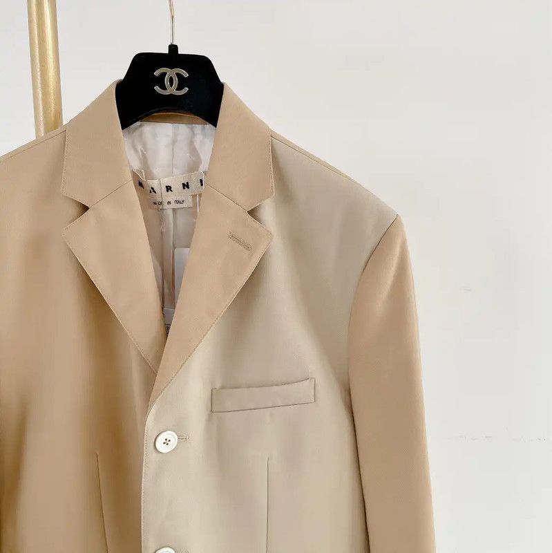 Marni Marni Colorblock Wool Jacket for Women 0089 Size XL / US 12-14 / IT 48-50 - 3 Thumbnail